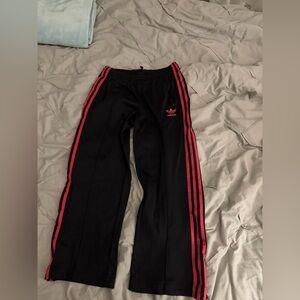 Adidas  Black and Pink Track Pants